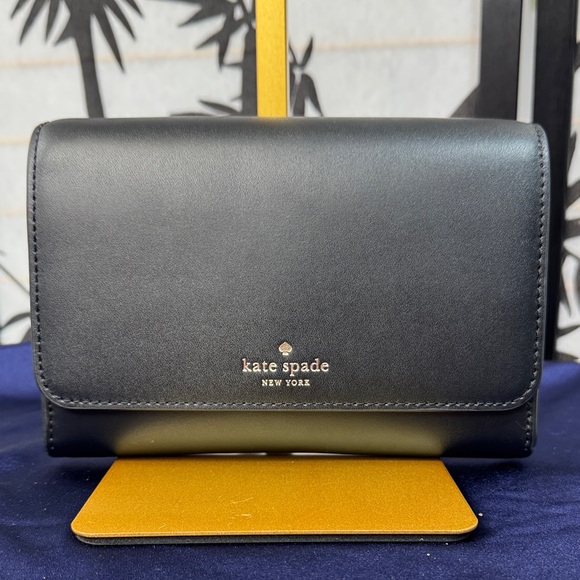 Kate Spade Kerri Black small flap w/ Strap Crossbody